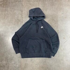 Nike Black Pullover Hoodie Y2K Men's L Fleece